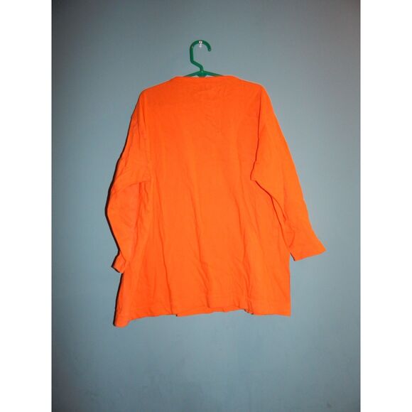 BANYAN TREE DESIGNS women's small orange Halloween 3/4-sleeve 100% cotton shirt - Picture 5 of 5